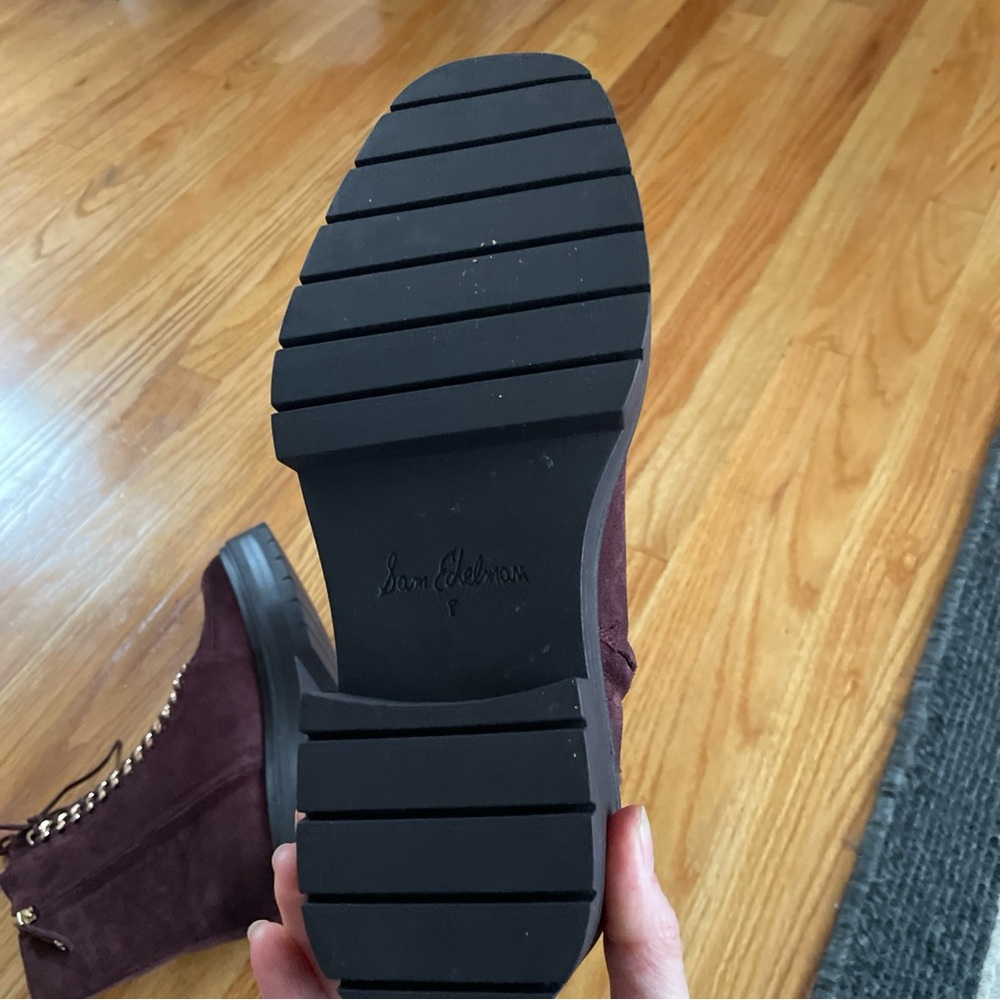 Sam Edelman Lovrin Combat Boot Spiced Pecan 8 - Picture 7 of 7